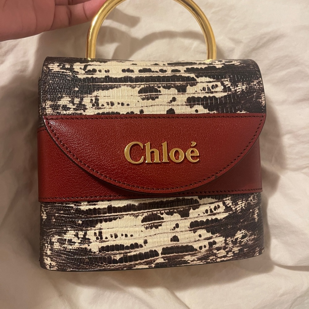 Chloe Mini Bag with Gold Handle - Picture 3 of 14